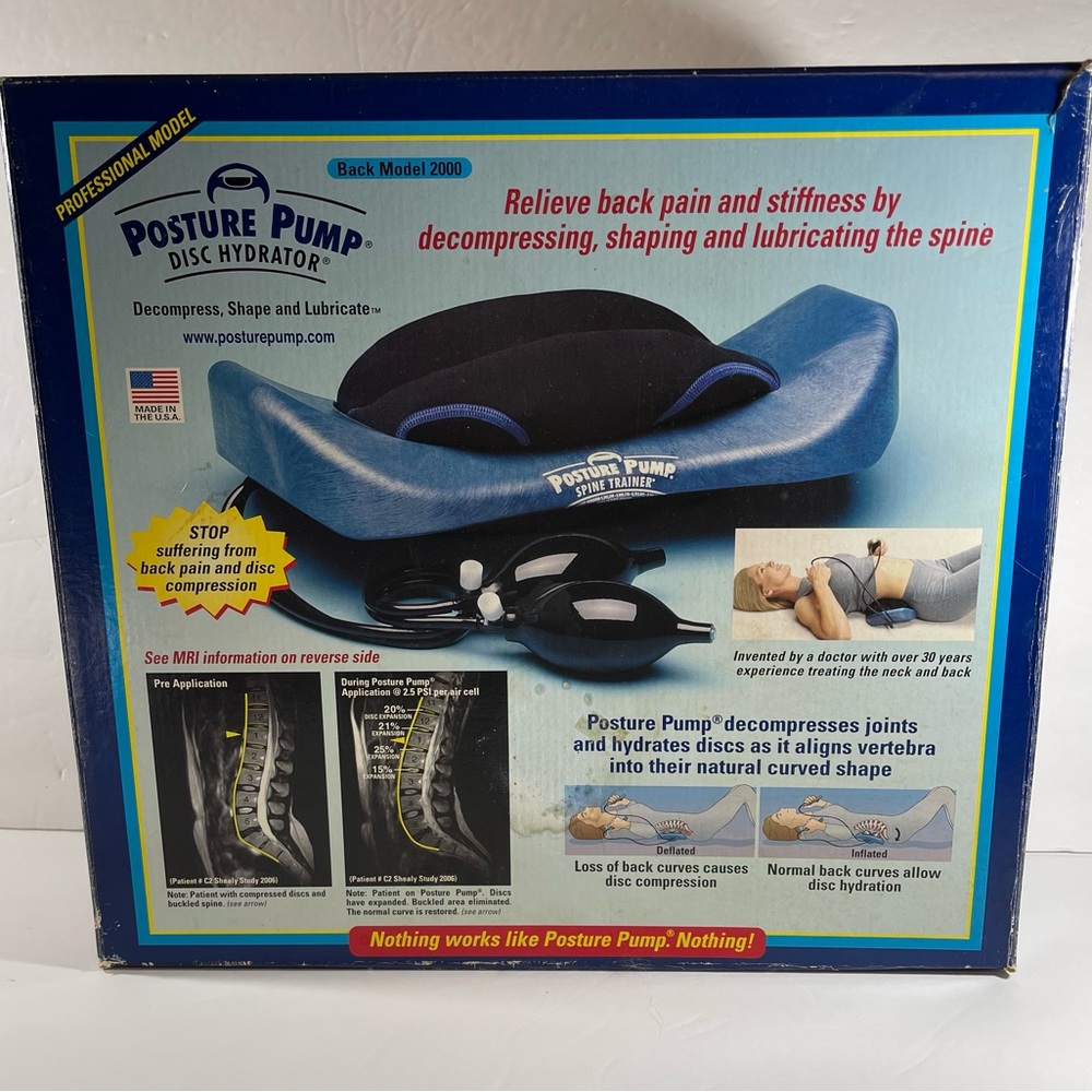Posture Pump Disc Hydrator Back Model 2000 back pain stiffness spine pump USA